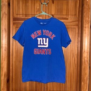 NFL Royal Blue Team Apparel Tee with Red and White Lettering